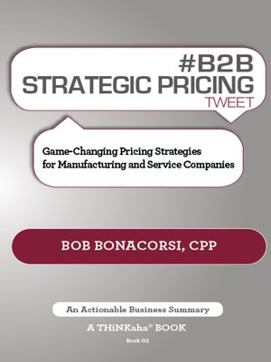 cover image of #B2B STRATEGIC PRICING tweet Book01